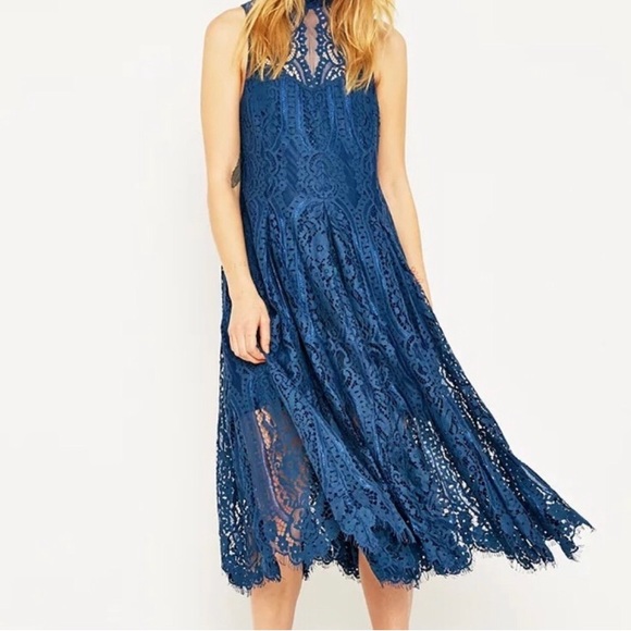 Free People Angel Rays Lace Midi Dress - Picture 2 of 10